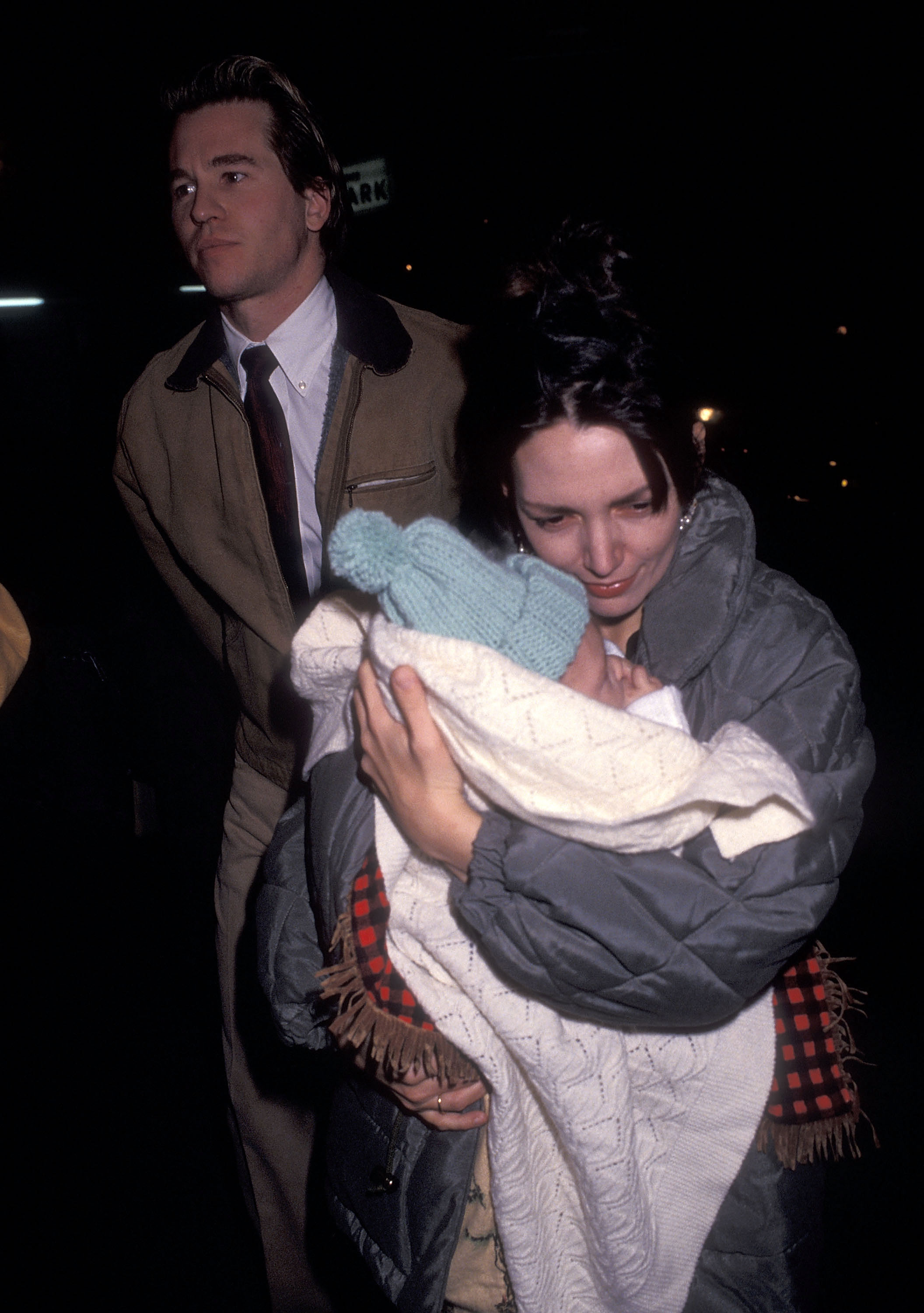 Joanne Whalley, Val Kilmer, and Mercedes Kilmer at review performance of the Broadway play 