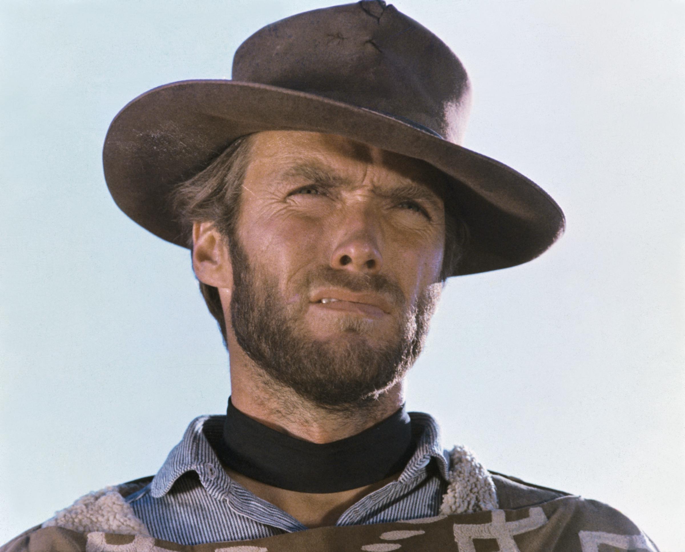 Clint Eastwood on the set of 